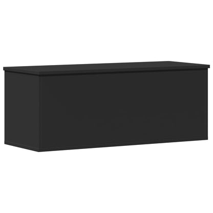 Storage Box Black 90x35x35 cm Engineered Wood