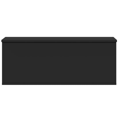 Storage Box Black 90x35x35 cm Engineered Wood