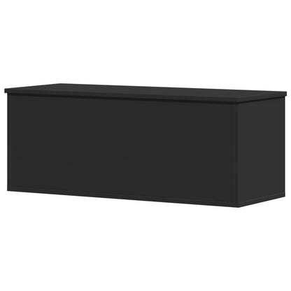 Storage Box Black 90x35x35 cm Engineered Wood