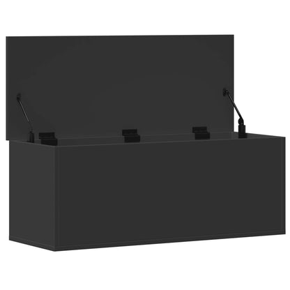 Storage Box Black 90x35x35 cm Engineered Wood