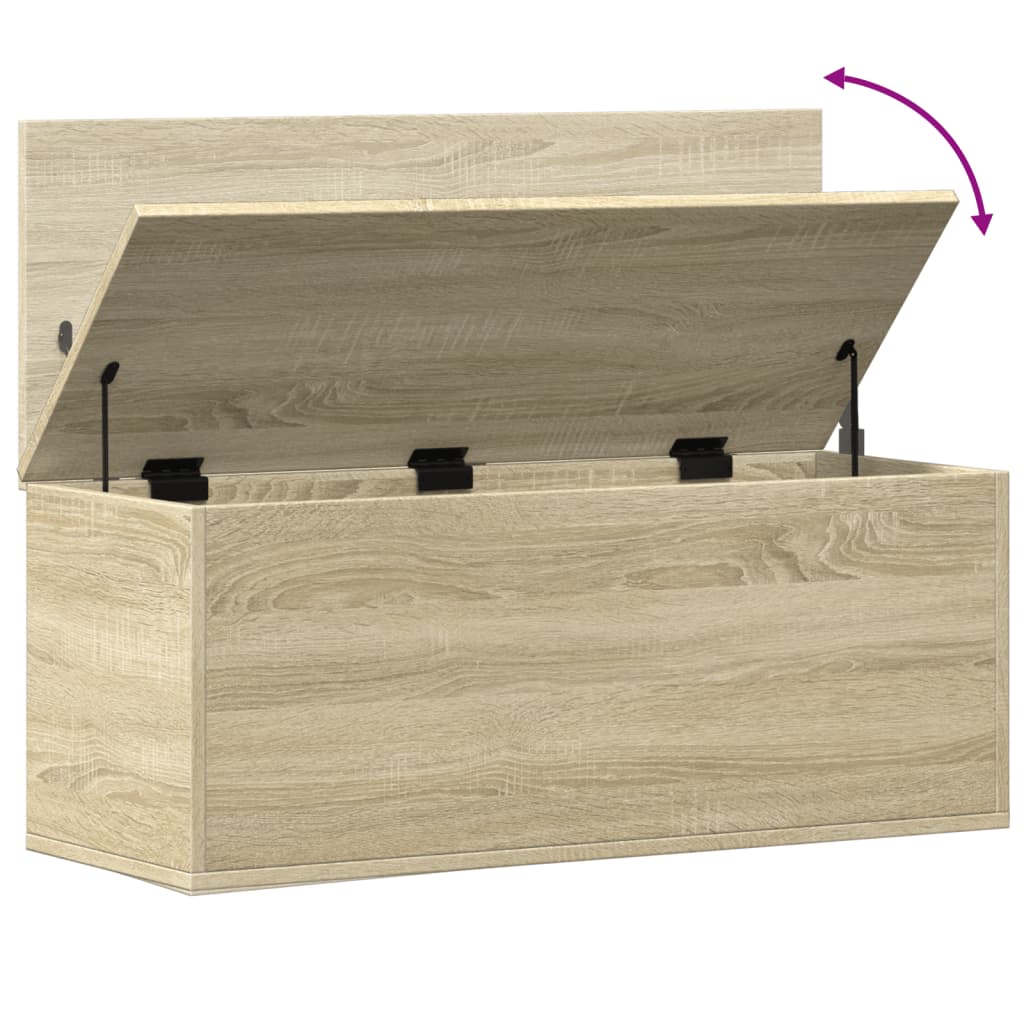 Storage Box Sonoma Oak 90x35x35 cm Engineered Wood