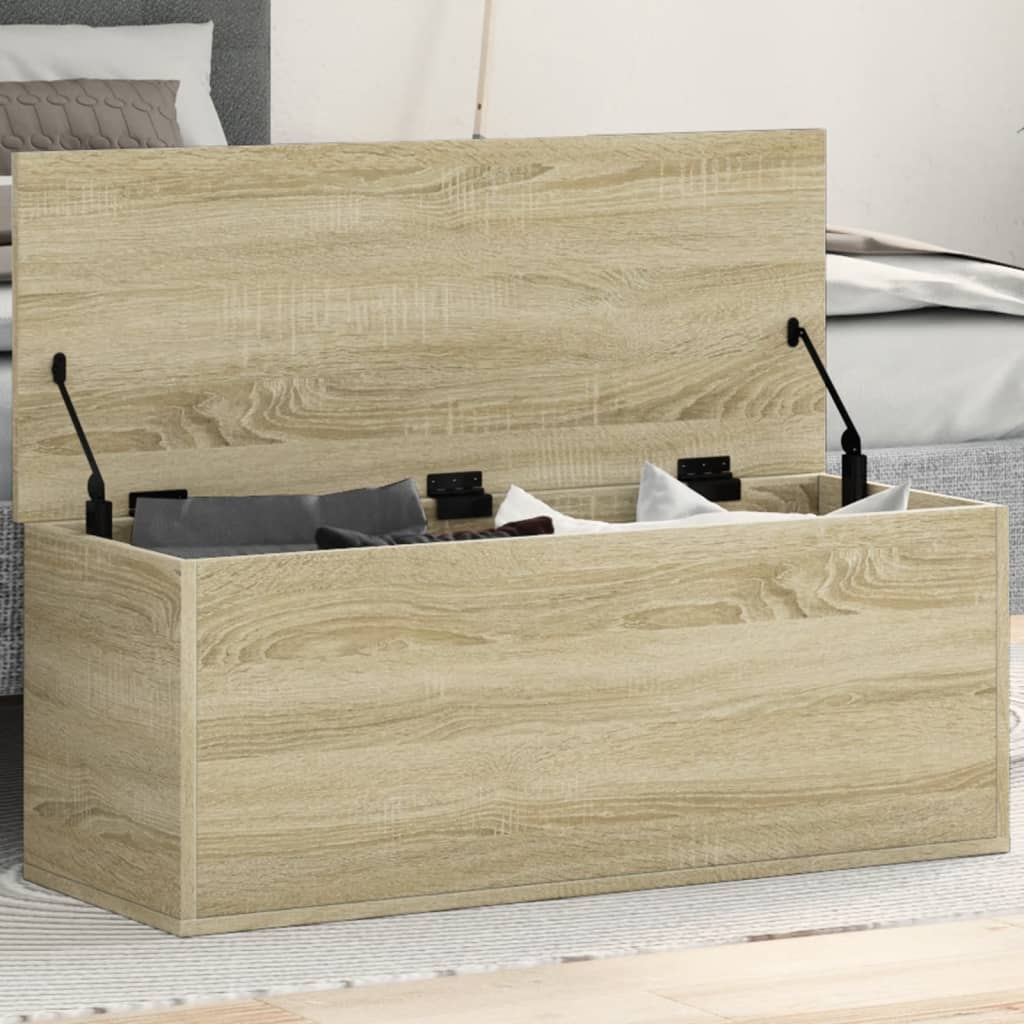 Storage Box Sonoma Oak 90x35x35 cm Engineered Wood