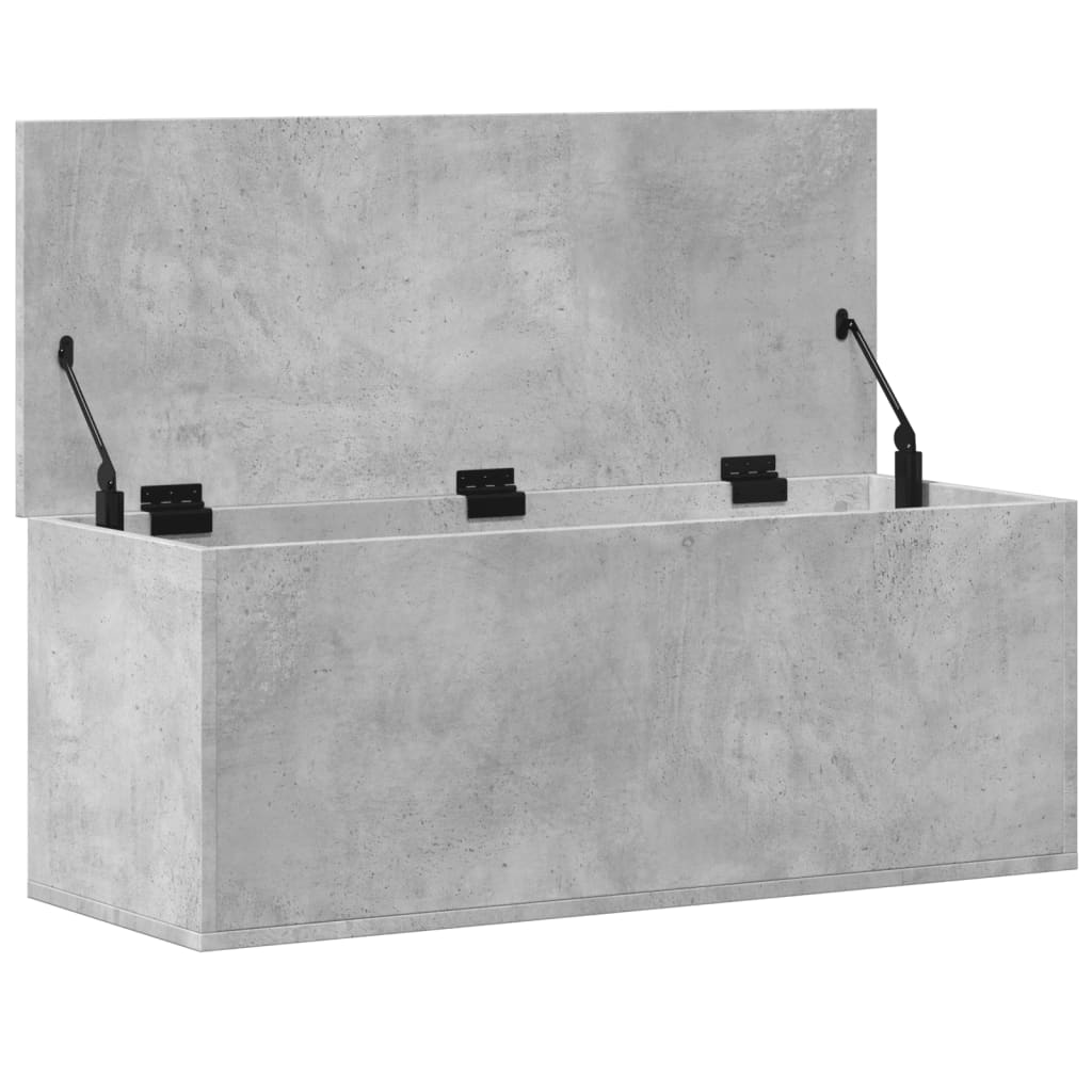 Storage Box Concrete Grey 90x35x35 cm Engineered Wood