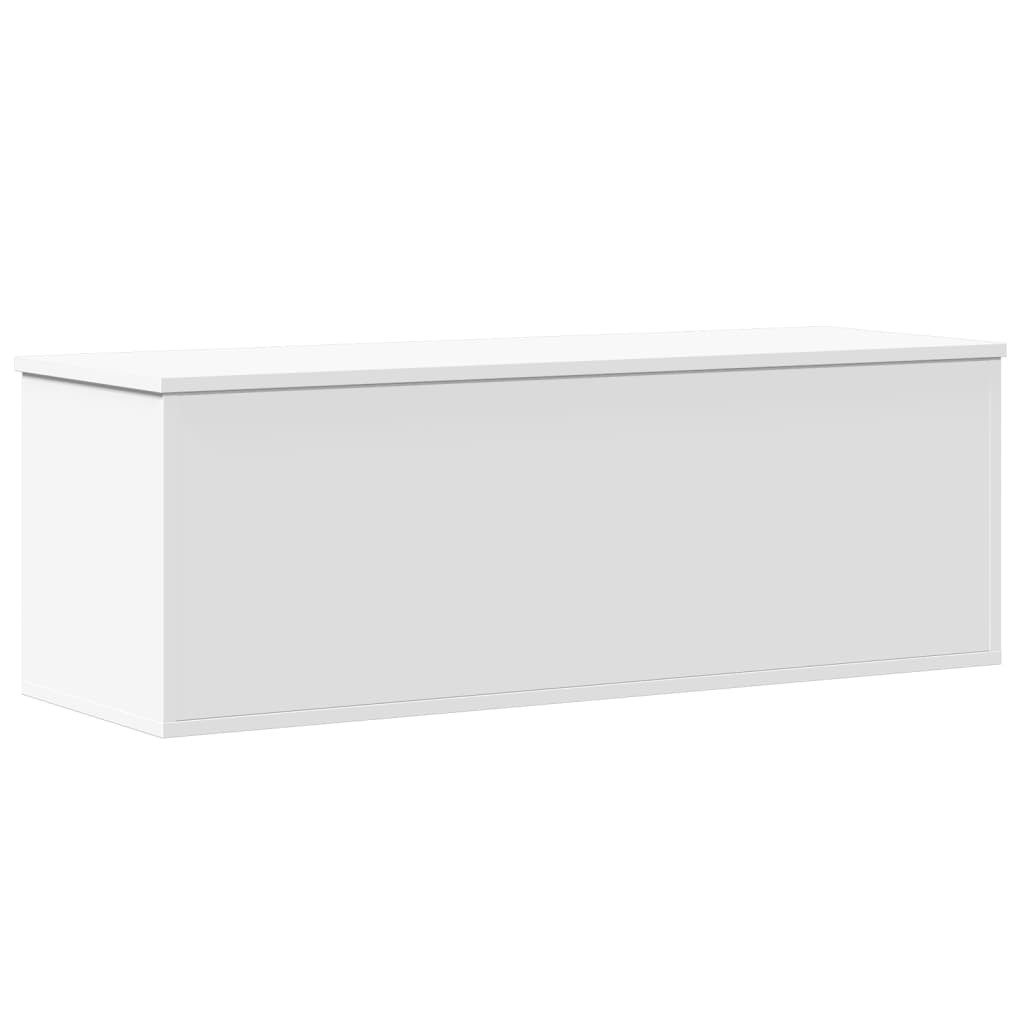 Storage Box White 102x35x35 cm Engineered Wood