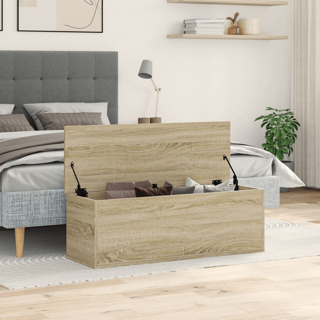 Storage Box Sonoma Oak 102x35x35 cm Engineered Wood