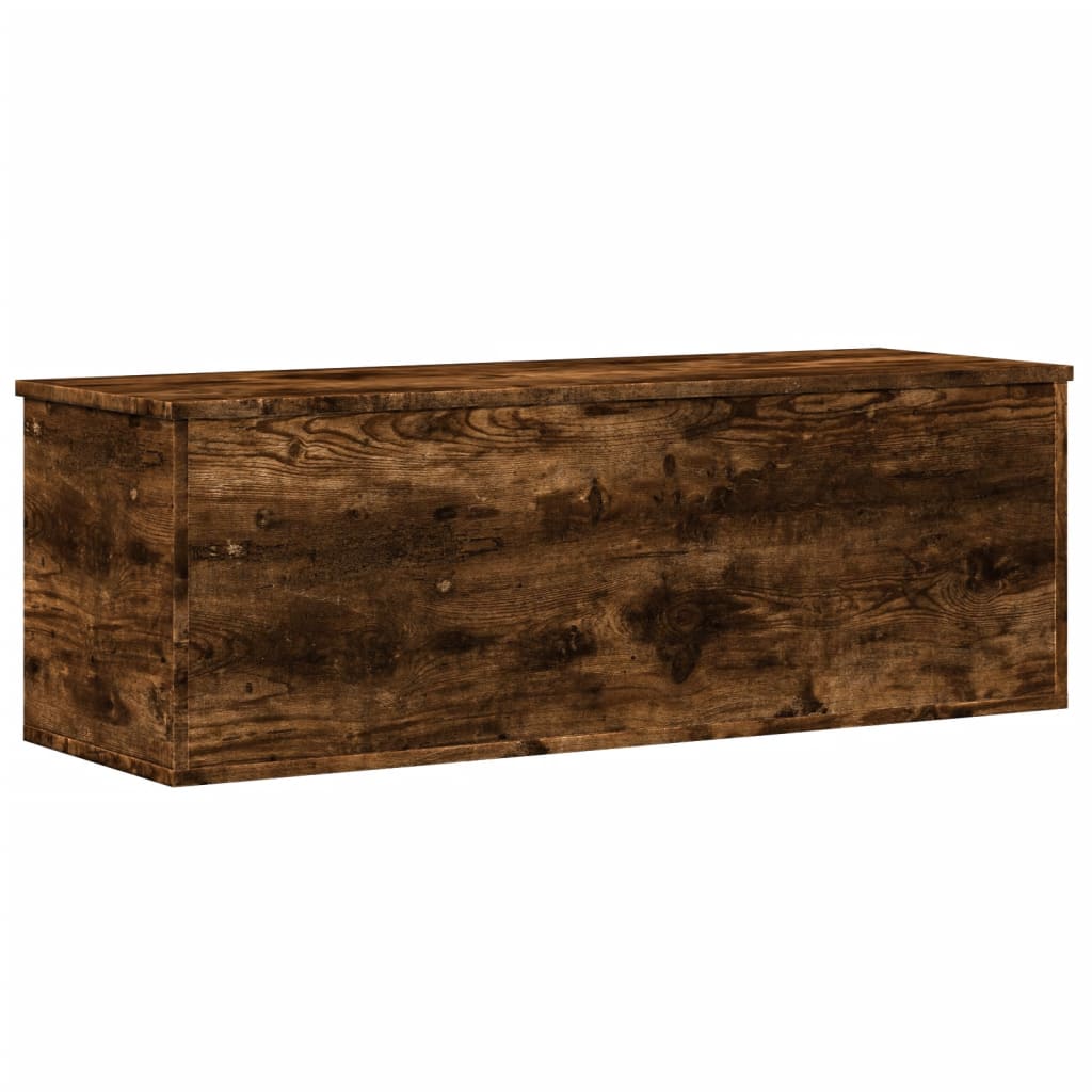 Storage Box Smoked Oak 102x35x35 cm Engineered Wood