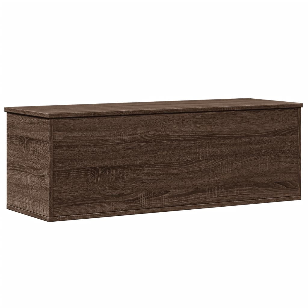 Storage Box Brown Oak 102x35x35 cm Engineered Wood