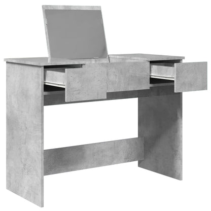 Dressing Table with Mirror Concrete Grey 100x45x76 cm