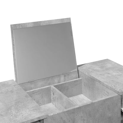 Dressing Table with Mirror Concrete Grey 100x45x76 cm