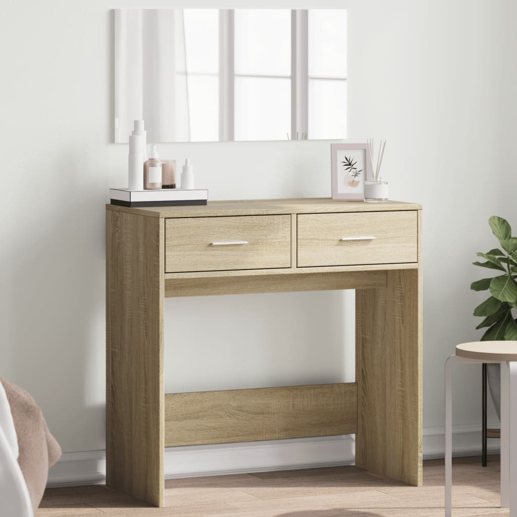 Dressing Table with Mirror Sonoma Oak 80x39x80 cm