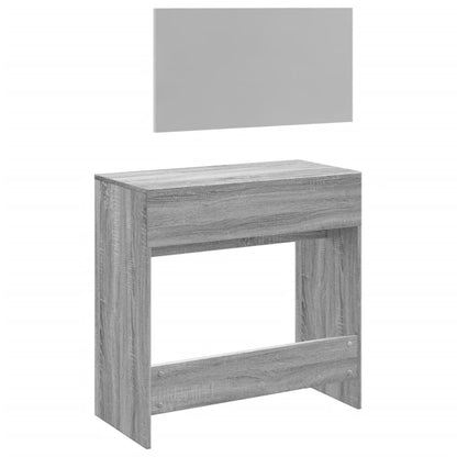 Dressing Table with Mirror Grey Sonoma 80x39x80 cm