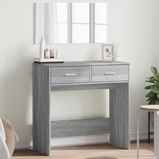 Dressing Table with Mirror Grey Sonoma 80x39x80 cm