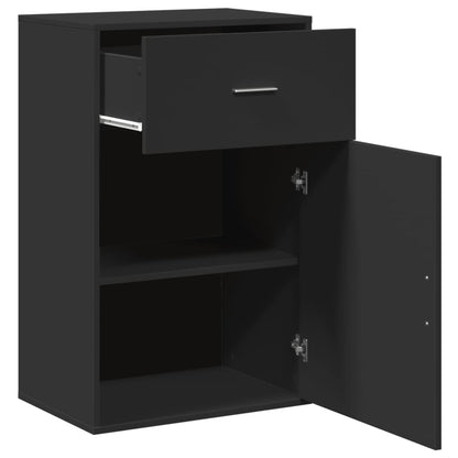 Storage Cabinet Black 56.5x39x90 cm Engineered Wood