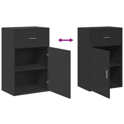 Storage Cabinet Black 56.5x39x90 cm Engineered Wood