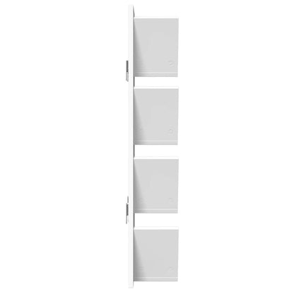 Wall Bookshelf 4-Tier White 33x16x90 cm