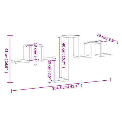 Wall Shelf Sonoma Oak 104.5x10x43 cm Engineered Wood