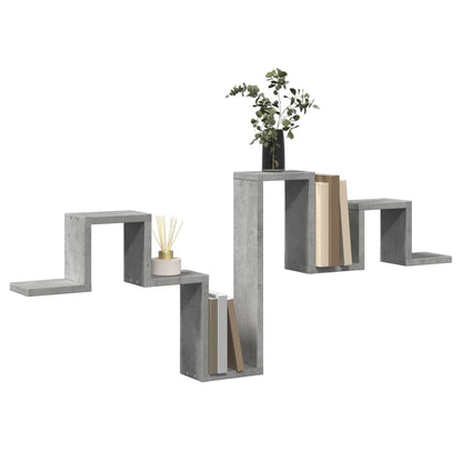 Wall Shelf Concrete Grey 104.5x10x43 cm Engineered Wood