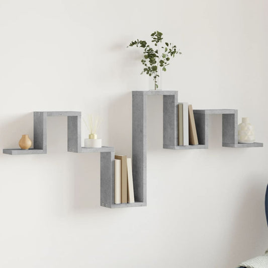 Wall Shelf Concrete Grey 104.5x10x43 cm Engineered Wood