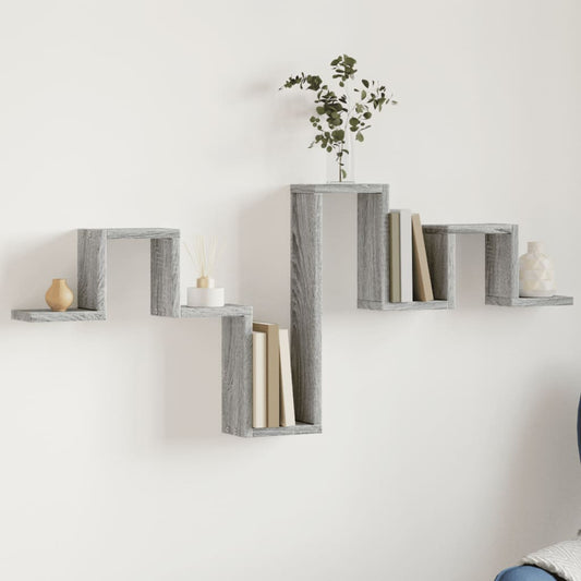 Wall Shelf Grey Sonoma 104.5x10x43 cm Engineered Wood