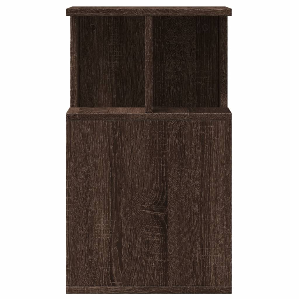 Side Table Brown Oak 35x35x60 cm Engineered Wood