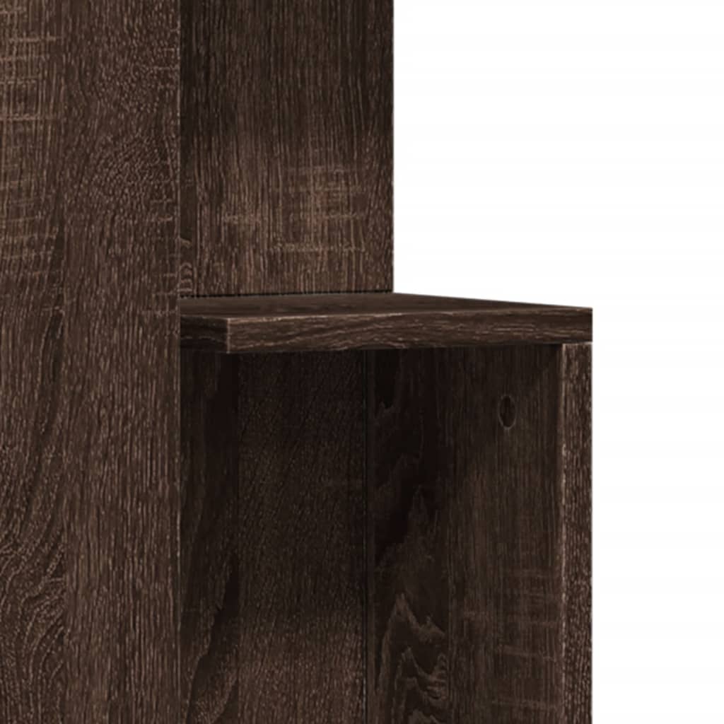 Side Table Brown Oak 35x35x60 cm Engineered Wood