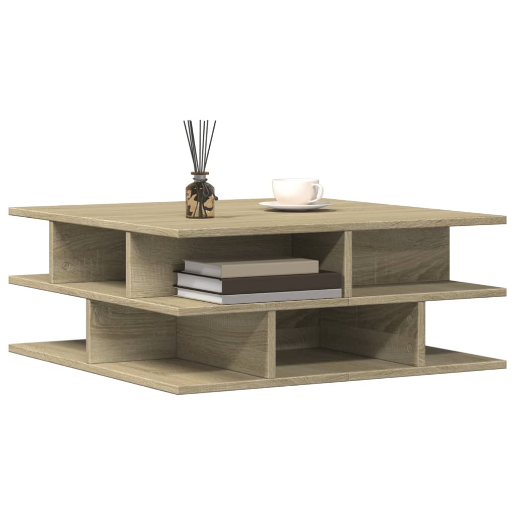 Coffee Table Sonoma Oak 70x70x29 cm Engineered Wood