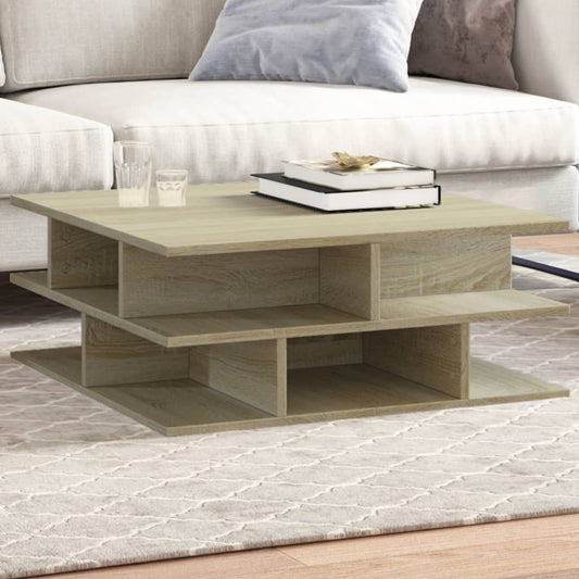 Coffee Table Sonoma Oak 70x70x29 cm Engineered Wood