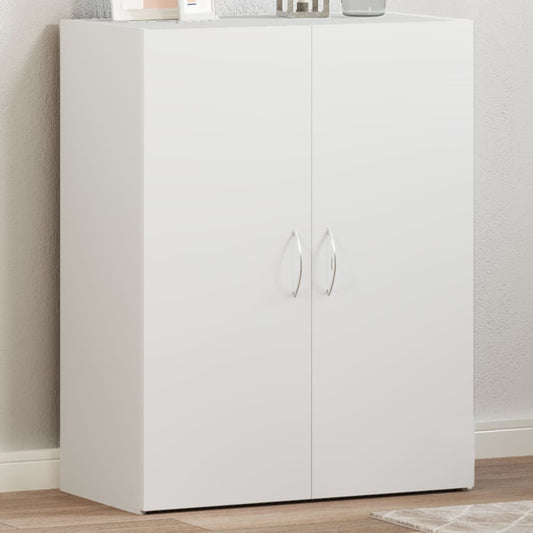 File Cabinet White 60x32x77.5 cm Engineered Wood