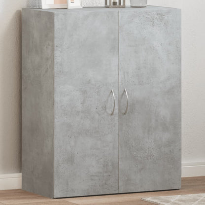 File Cabinet Concrete Grey 60x32x77.5 cm Engineered Wood