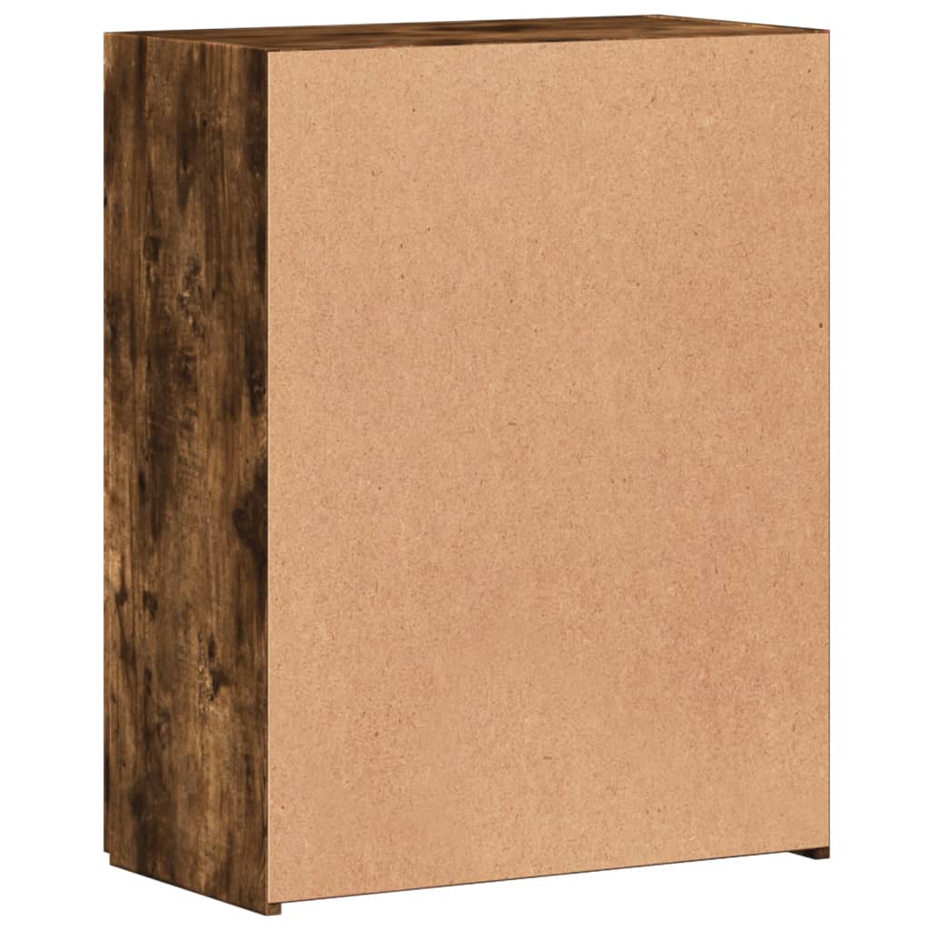 File Cabinet Smoked Oak 60x32x77.5 cm Engineered Wood