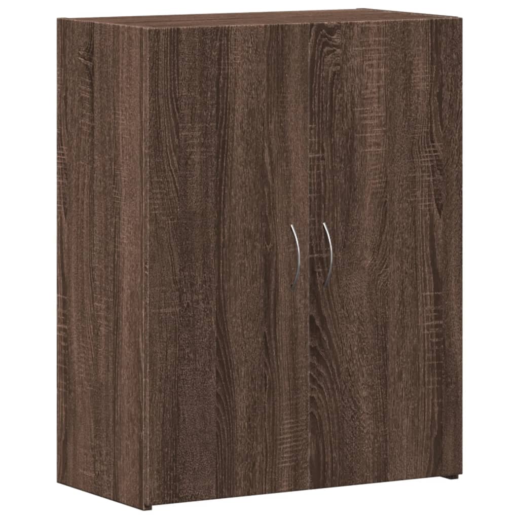 File Cabinet Brown Oak 60x32x77.5 cm Engineered Wood