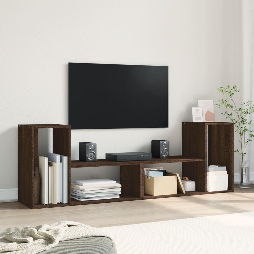 TV Cabinets 2 pcs Brown Oak 75x30x50 cm Engineered Wood