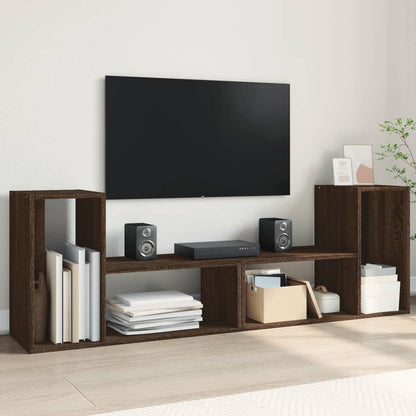 TV Cabinets 2 pcs Brown Oak 75x30x50 cm Engineered Wood