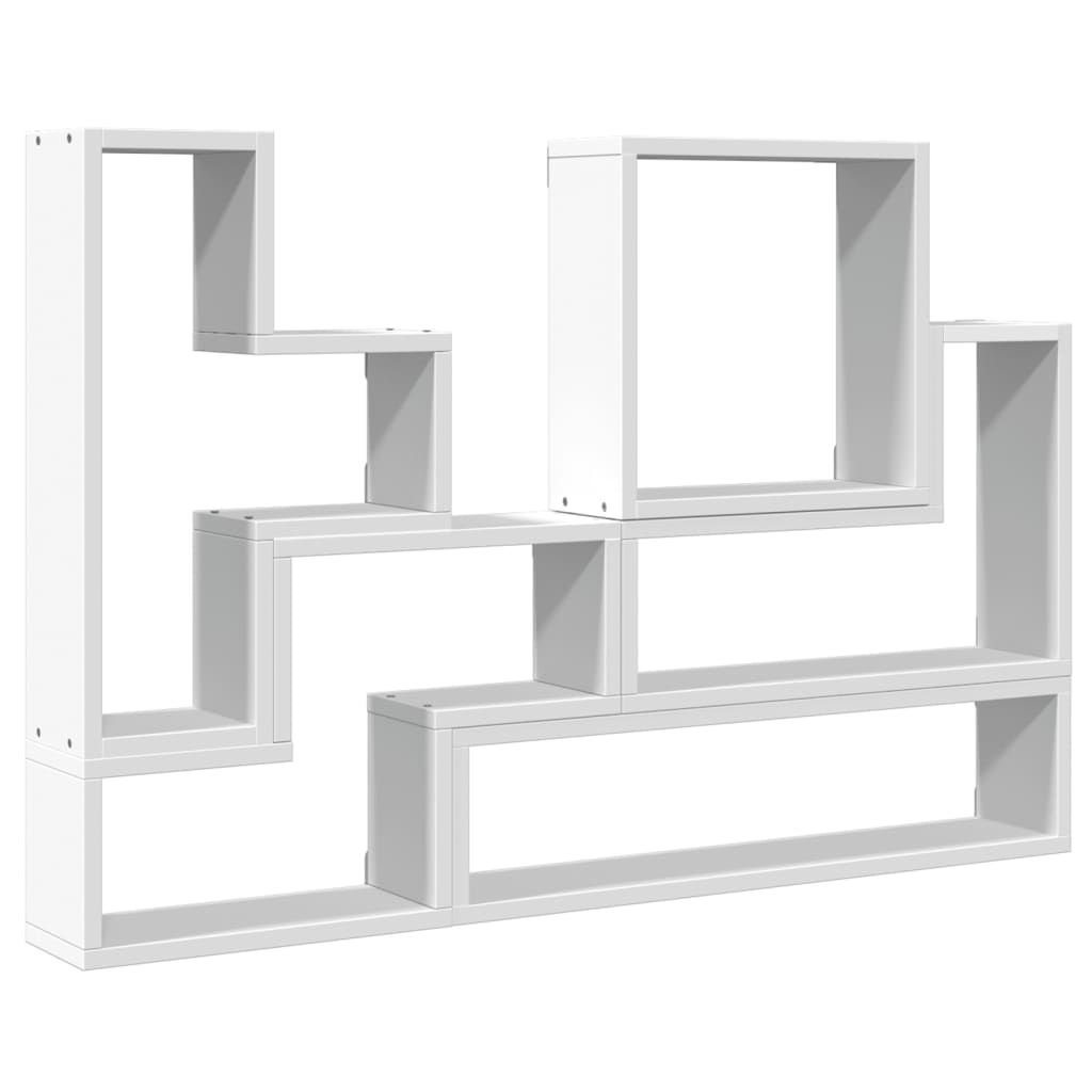 Wall Shelf White 96x12x64 cm Engineered Wood