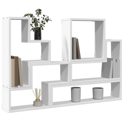 Wall Shelf White 96x12x64 cm Engineered Wood