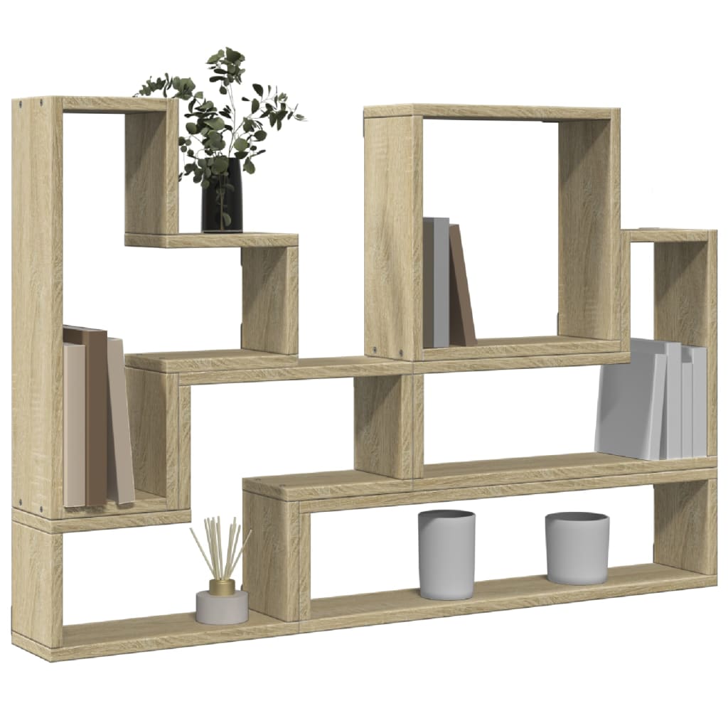 Wall Shelf Sonoma Oak 96x12x64 cm Engineered Wood