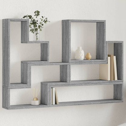 Wall Shelf Grey Sonoma 96x12x64 cm Engineered Wood