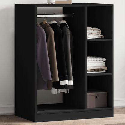 Wardrobe Black 77x48x102 cm Engineered Wood