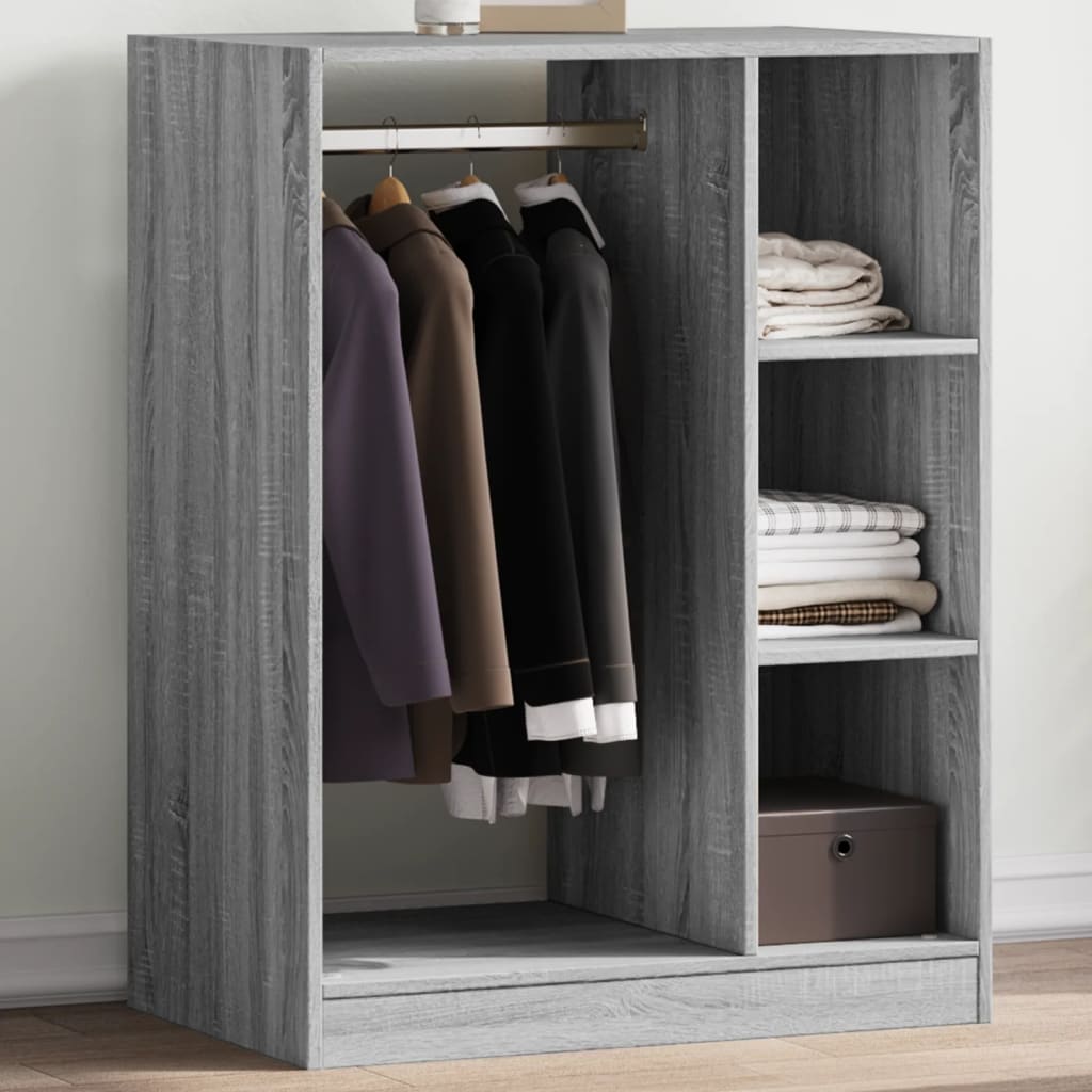 Wardrobe Grey Sonoma 77x48x102 cm Engineered Wood