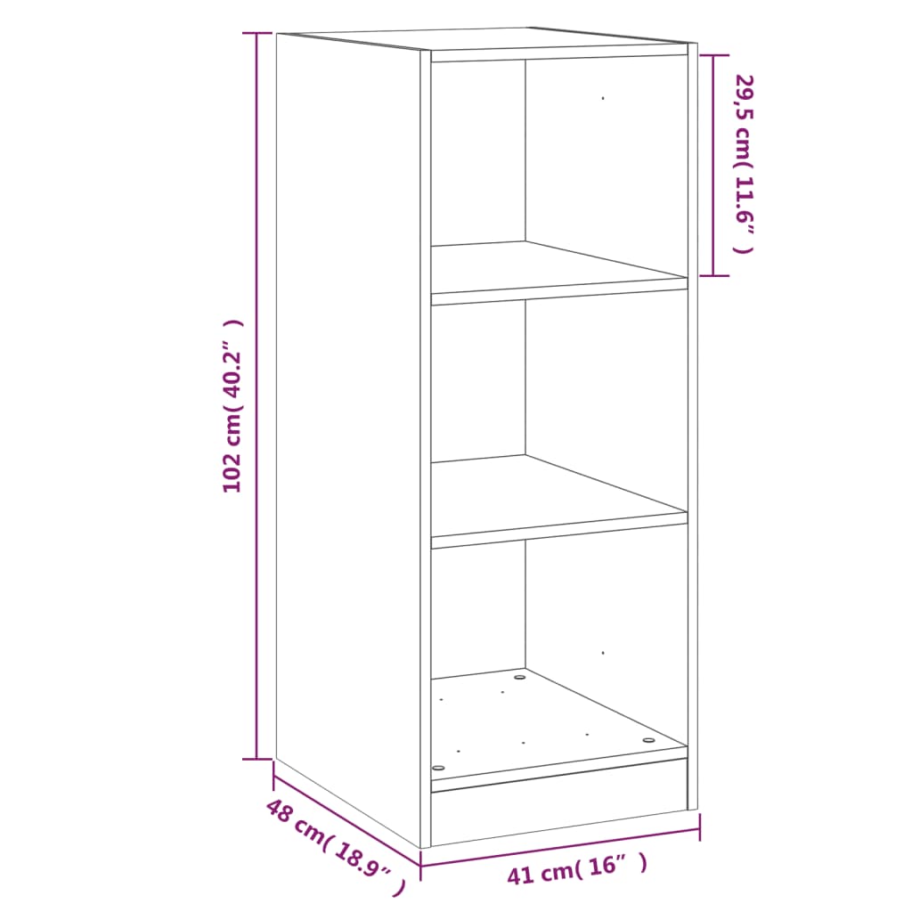 Wardrobe White 48x41x102 cm Engineered Wood