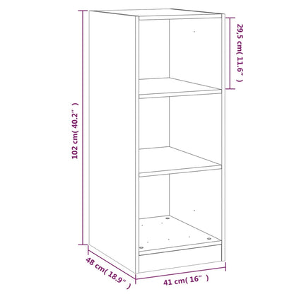 Wardrobe Brown Oak 48x41x102 cm Engineered Wood