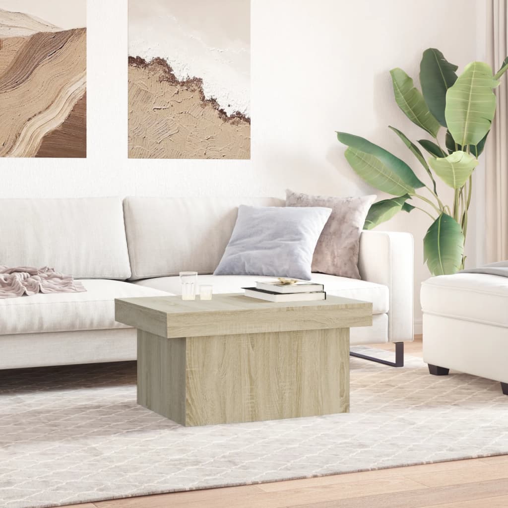 Coffee Table Sonoma Oak 80x55x40 cm Engineered Wood