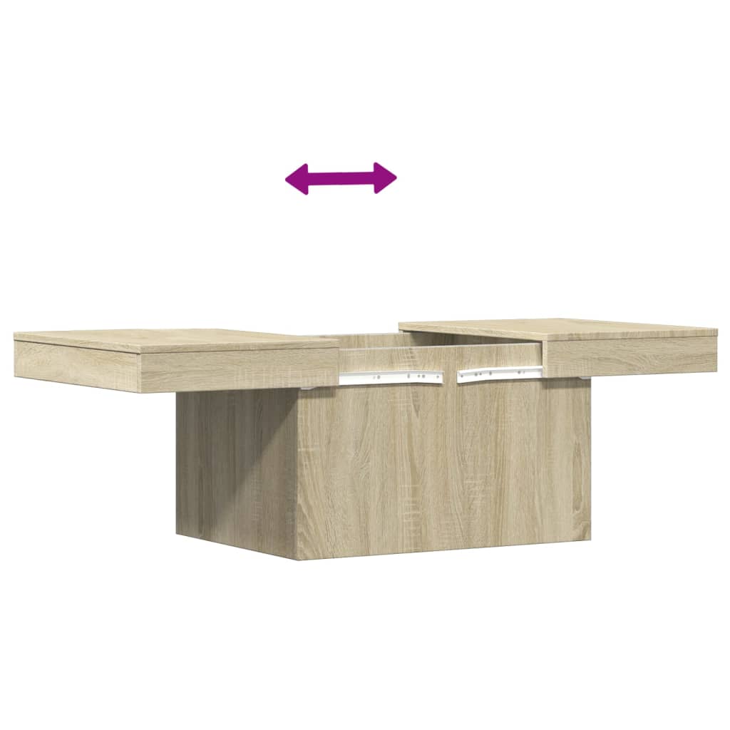 Coffee Table Sonoma Oak 80x55x40 cm Engineered Wood