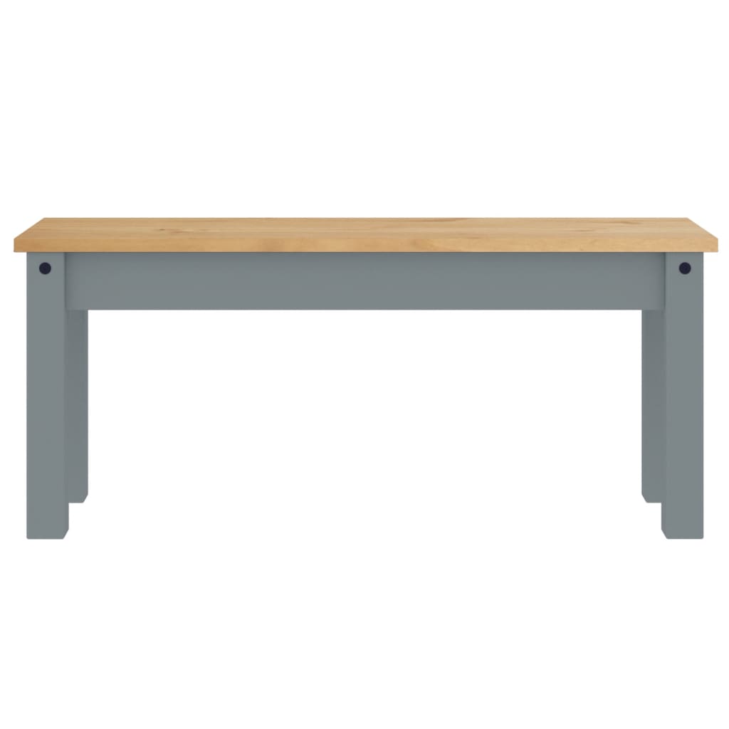 Dining Bench Panama Grey 105x30x45 cm Solid Wood Pine