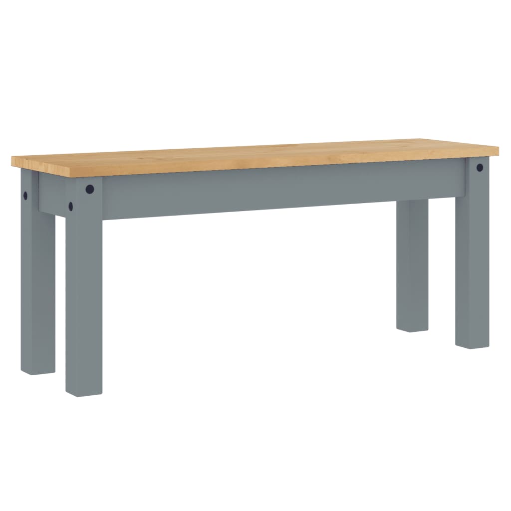 Dining Bench Panama Grey 105x30x45 cm Solid Wood Pine