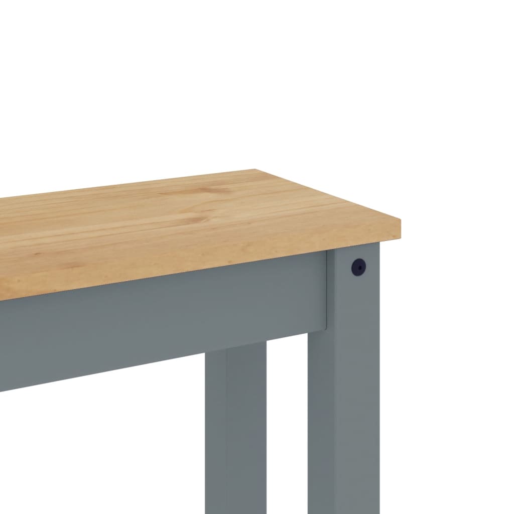 Dining Bench Panama Grey 105x30x45 cm Solid Wood Pine