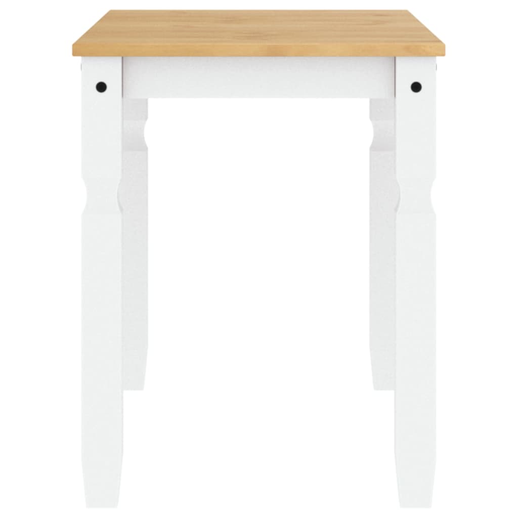 Dining Table Corona White 112x60x75 cm Solid Wood Pine