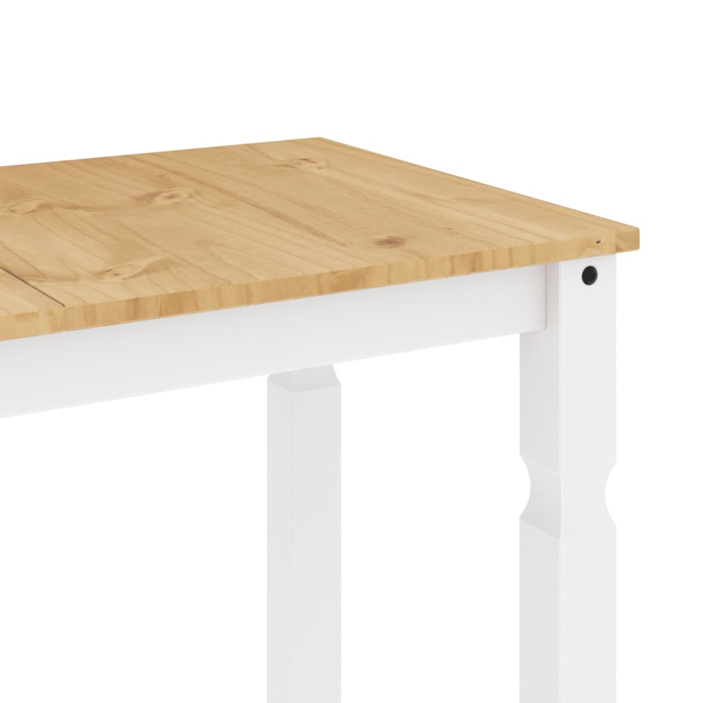 Dining Table Corona White 112x60x75 cm Solid Wood Pine