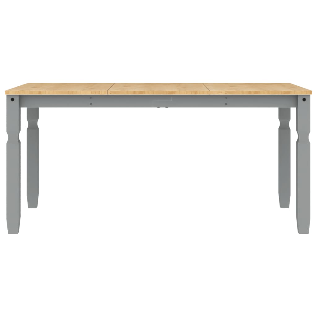 Dining Table Corona Grey 160x80x75 cm Solid Wood Pine