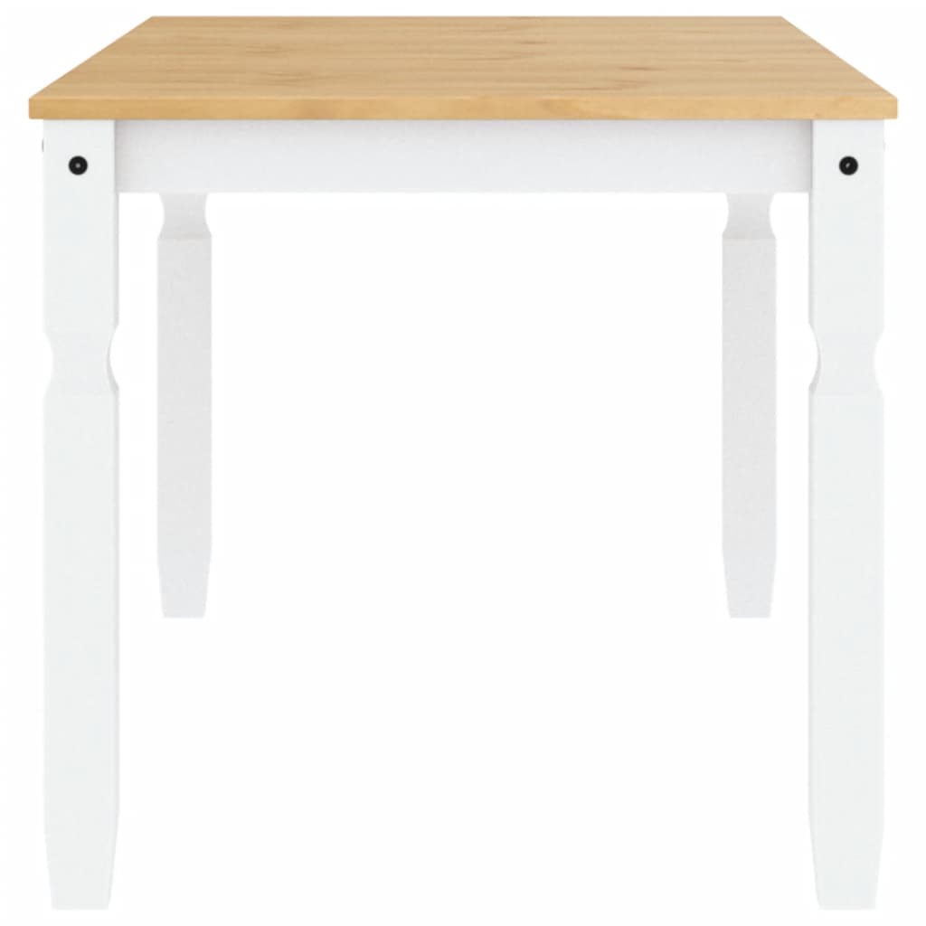 Dining Table Corona White 160x80x75 cm Solid Wood Pine